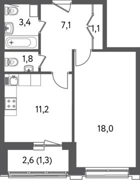 Москва, 1-но комнатная квартира, Красногвардейский б-р. д.вл.15, стр.2, 10417996 руб.