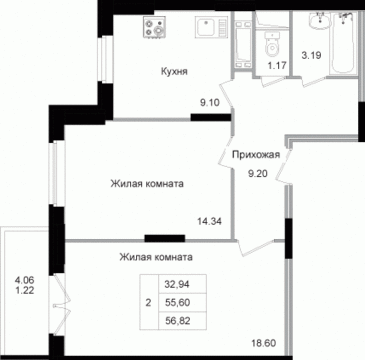 Щелково, 2-х комнатная квартира, Потапово-3 д.4, 3731000 руб.