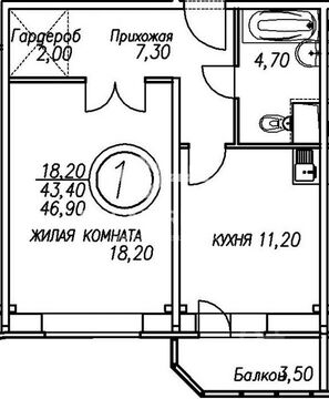 Рождествено, 1-но комнатная квартира, Сиреневый бульвар д.17, 2256000 руб.