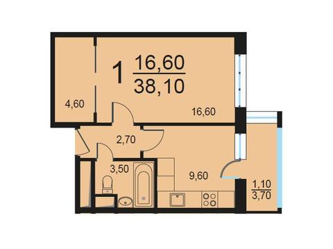 Москва, 1-но комнатная квартира, Внутренний проезд д.8с2, 7811643 руб.