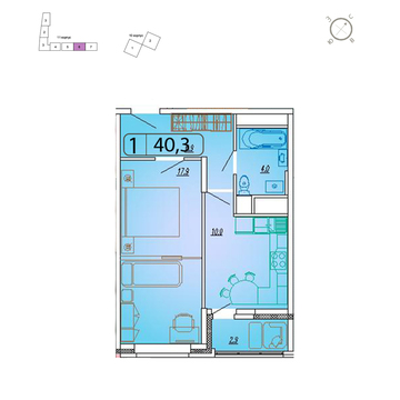 Мытищи, 1-но комнатная квартира,  д., 3546400 руб.