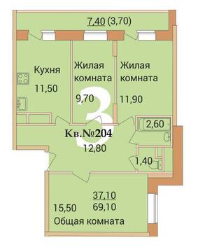 Химки, 3-х комнатная квартира, мкр. Ивакино д., 4722791 руб.