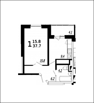 Мытищи, 1-но комнатная квартира, ул. Колпакова д.44 корп.34, 3692719 руб.