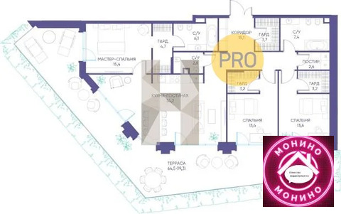 Москва, 3-х комнатная квартира, ул. Погодинская д.д. вл. 22, 229711250 руб.