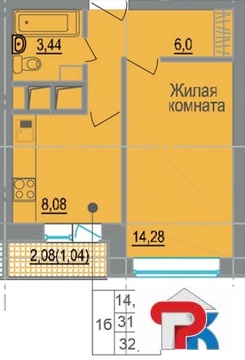 Красногорск, 1-но комнатная квартира, Замитино д.7, 2400000 руб.