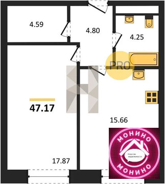 Москва, 1-но комнатная квартира, Анны Ахматовой ул. д., 13228656 руб.