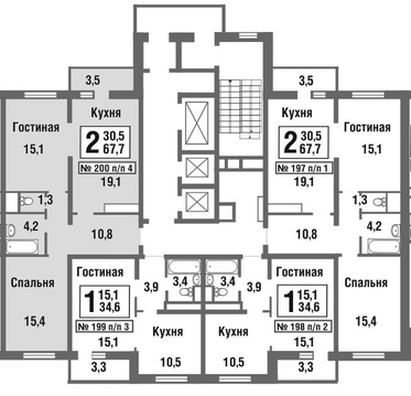 Балашиха, 2-х комнатная квартира, микрорайон Павлино д., 4610437 руб.