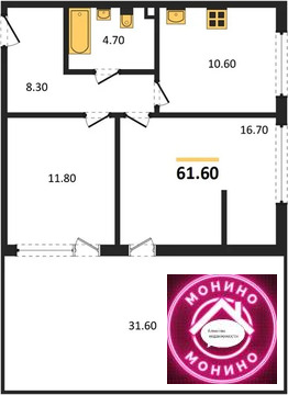 Москва, 2-х комнатная квартира, Сосенское п. д.д. 18.1, 17215352 руб.