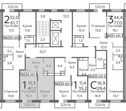 Видное, 1-но комнатная квартира, б-р Зеленые Аллеи д., 3348049 руб.