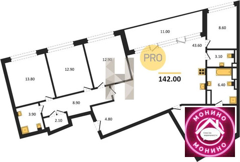 Москва, 5-ти комнатная квартира, ул. Нижние Мневники д.д. 7, 85086400 руб.