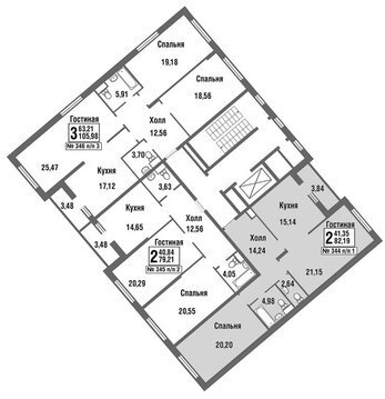 Москва, 2-х комнатная квартира, улица Татьянин Парк д., 9768281 руб.