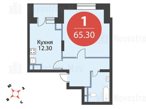 Павловская Слобода, 1-но комнатная квартира, ул. Красная д.д. 9, корп. 43, 5596210 руб.