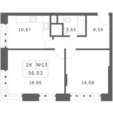 Раздоры, 2-х комнатная квартира, КП Береста д., 4919434 руб.