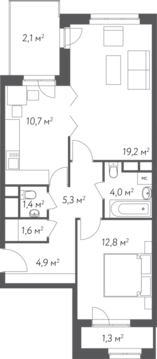 Москва, 2-х комнатная квартира, ул. Вешняковская д.10, 11242776 руб.