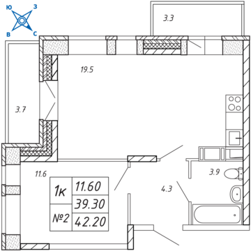 Люберцы, 1-но комнатная квартира, ул. Барыкина д., 3922912 руб.