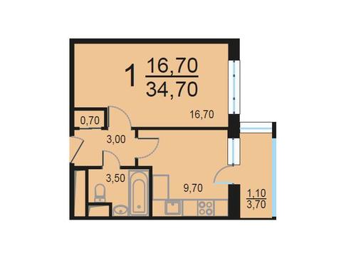 Москва, 1-но комнатная квартира, Внутренний проезд д.8с1, 6864007 руб.