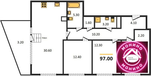 Москва, 3-х комнатная квартира, ул. Летниковская д.д. 4/6а, 92810712 руб.