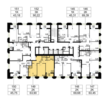 Москва, 2-х комнатная квартира, ул. Берзарина д.д. 28, корп. 3, 14011400 руб.