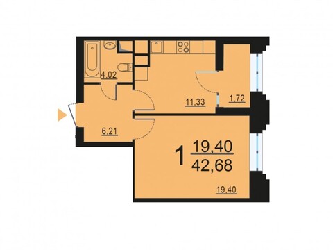 Москва, 1-но комнатная квартира, ул. Берзарина д.28, 8399424 руб.