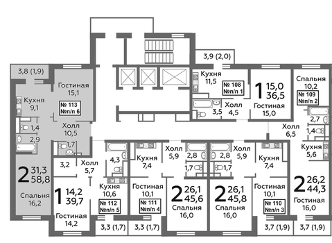 Балашиха, 2-х комнатная квартира, микрорайон Павлино д., 4457040 руб.