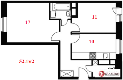 Москва, 2-х комнатная квартира, ул. Веневская д.27, 3736000 руб.