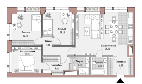 Москва, 3-х комнатная квартира, ул. Новослободская д.24, 44490000 руб.