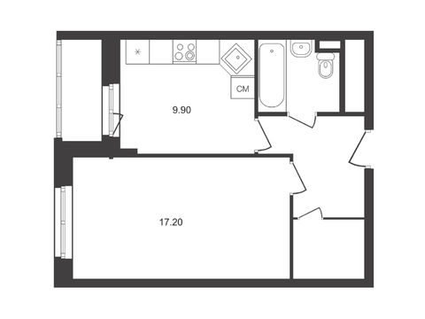 Химки, 1-но комнатная квартира, ул. 9 Мая д.11А, 4982730 руб.