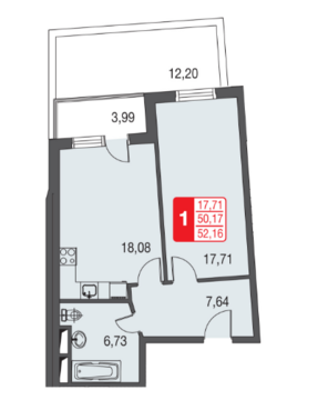 Москва, 1-но комнатная квартира, ул. Живописная д.12, 3456550 руб.