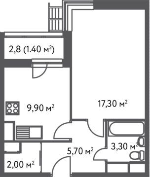 Москва, 1-но комнатная квартира, ул. Софьи Ковалевской д.20, 6169680 руб.