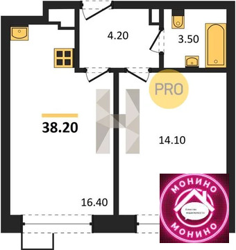 Москва, 1-но комнатная квартира, ул. Борисовские Пруды д., 14214411 руб.