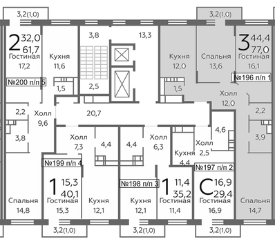 Видное, 3-х комнатная квартира, б-р Зеленые Аллеи д., 5698500 руб.