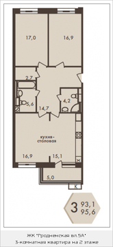 Москва, 3-х комнатная квартира, ул. Гродненская д.д.5, 16495780 руб.