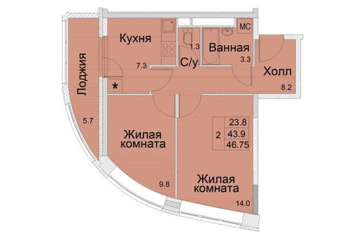 Королев, 2-х комнатная квартира, Советская д.61, 3000000 руб.