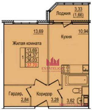 Лопатино, 1-но комнатная квартира, Сухановская улица д.2, 6450000 руб.
