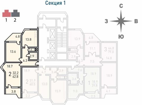 Москва, 2-х комнатная квартира, Недорубова д.11, 6400000 руб.