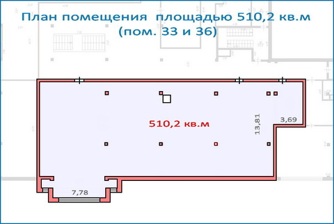 Помещение свободного назначения 510,2 кв.м в новом ТЦ, 6 км от МКАД, 35843000 руб.