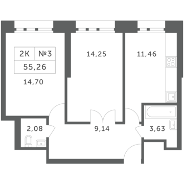 Раздоры, 2-х комнатная квартира, КП Береста д., 5365746 руб.