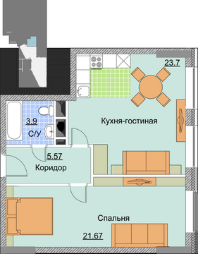 Мытищи, 2-х комнатная квартира, Шараповский проезд д.2, 5709600 руб.