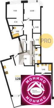 Москва, 3-х комнатная квартира, ул. Нижние Мневники д.д. 2, 90688680 руб.