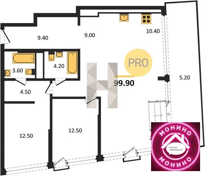 Москва, 2-х комнатная квартира, ул. Сельскохозяйственная д.д. уч.26/2/1, 120940000 руб.