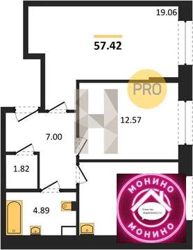 Пушкино, 2-х комнатная квартира, Новая Деревня мкр. д., 11130000 руб.