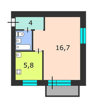 Москва, 1-но комнатная квартира, ул. Краснодонская д.3 к3, 7350000 руб.