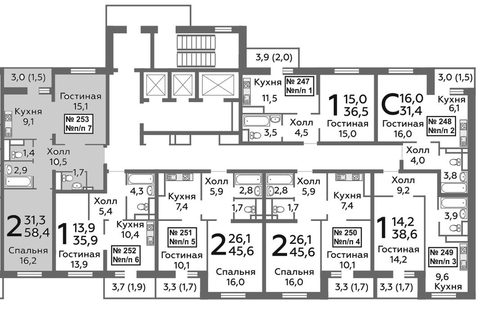 Балашиха, 2-х комнатная квартира, микрорайон Павлино д., 4426720 руб.