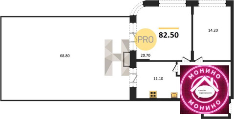 Николо-Хованское, 2-х комнатная квартира, Николо-Хованское дер. д.д. 10.1, 18298500 руб.
