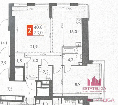 Москва, 2-х комнатная квартира, ул. Академика Волгина д.2, 30000000 руб.