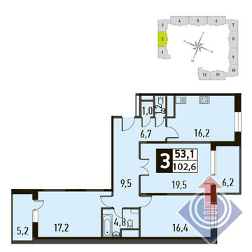 Путилково, 3-х комнатная квартира,  д., 8643024 руб.