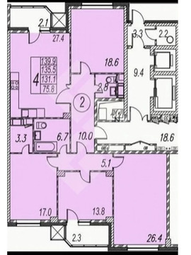 Москва, 4-х комнатная квартира, ул. Мосфильмовская д.88к2с4, 70000000 руб.