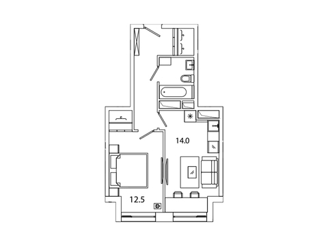 Москва, 1-но комнатная квартира, Рязанский пр-кт. д.2, 7224652 руб.