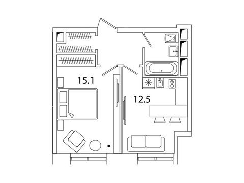 Москва, 1-но комнатная квартира, Рязанский пр-кт. д.2, 5452764 руб.