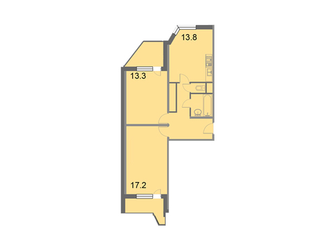 Москва, 2-х комнатная квартира, Грайвороновский 2-й проезд д.вл38с4, 8571264 руб.